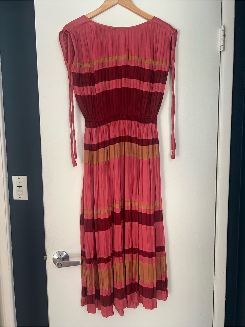 Ulla Johnson Alessa Dusty Rose Pleated Tank Dress - Picture 2 of 6